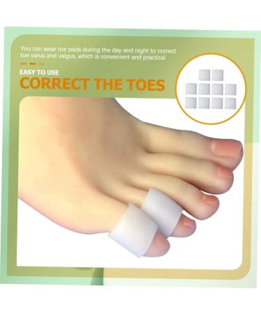 PLAFOPE 10pcs Silicone Toe Covers & Separators - Big Toe Protectors for Men - Mild White - 3x2.5cm - Buy Online on GoSupps.com