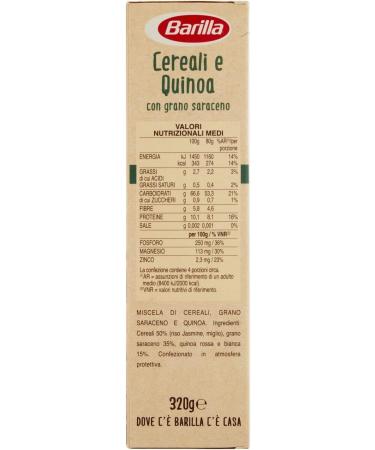  Italian Gourmet E.R. Barilla Cereali e Quinoa with Buckwheat 3 x 320g Gluten-free cereal mix for salads and hot side dishes rich in protein and fiber. Quick cooking + Italian Gourmet polpa - Buy Online on GoSupps.com