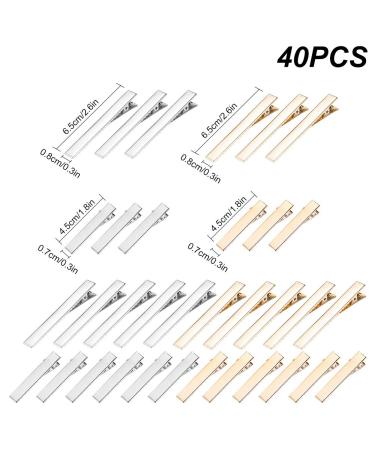 40 Pieces Crocodile Alligator Hair Clips - Non-Slip 65mm & 45mm DIY Hair Accessories for Crafts - Buy Online on GoSupps.com