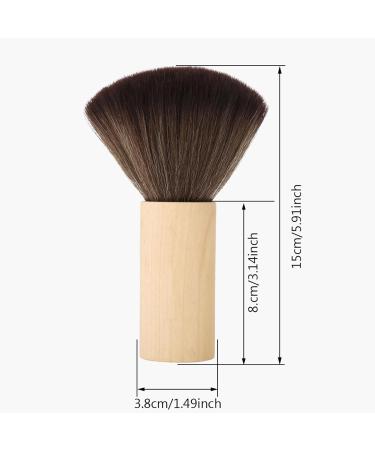 Demeras Barber Neck Duster Tool 15x6x4 Barber Cleaning Wood Handle Hair Sweep Brush Hairdressing Neck Face Duster Tool - Buy Online on GoSupps.com