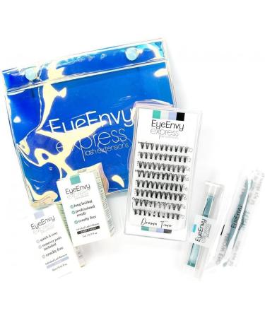 EyeEnvy Express Lash Extensions 'POP Like a Pro' Drama Time Cluster Lashes 3D Thick Mink Individual Eyelash Clusters (18mm - Extra Long Plus) - Buy Online on GoSupps.com