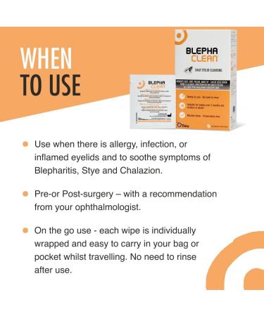 80 Blephaclean Daily Eyelid Wipes - Gentle Cleansing for Blepharitis and Dry Sensitive Skin | Preservative-Free Formula and Soothing Effective Dry Eye Relief | 20 Sterile Wipes x 4 packs - Buy Online on GoSupps.com