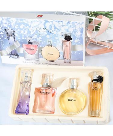 Perfume Women's Set Long Lasting Fresh Eau de Toilette 4 Pieces Perfume Accompaniment Gift Set Eau de Toilette for Women 25MLX4 (3.4 fluid ounces) - Buy Online on GoSupps.com