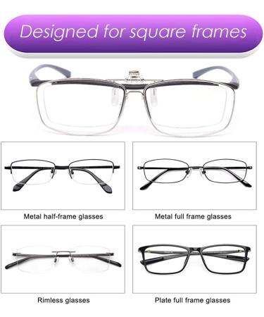LUFF Anti-Blue Light Reading Glasses Clip | Portable Magnifying Clip 0.0X - Buy Online on GoSupps.com