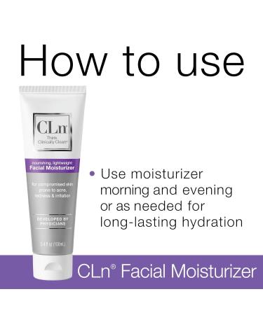 CLn Facial Moisturizer | Soothes Skin Reduces Redness & Hydrates | 3.4 oz - Dermatologist Tested for All Skin Types - Buy Online on GoSupps.com