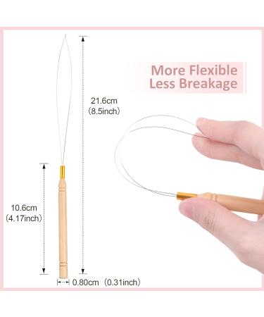 Vlasy Nano Beads Silicone Lined 3.0mm 200PCS + Hair Extension Loop Needle Threaders Set - Blonde Hair Extensions/Tinsel - Buy Online on GoSupps.com