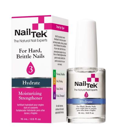 Nail Tek Hydrate 3  Moisturizing Strengthener For Hard And Brittle Nails  Conditions  Fortifies  Hydrates  and Protect Nails  On-The-Go Daily Nail Treatment  0.5 Oz 1-pack 0.5 Fl Oz (Pack of 1) Hydrate 3 - Buy Online on GoSupps.com