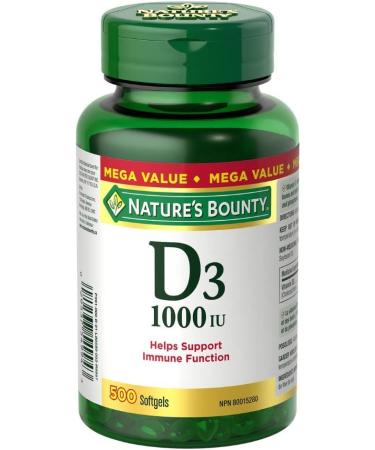 Nature's Bounty Vitamin E Pills And Supplement Helps Maintain Health 400Iu 200 Softgels & Vitamin D3 Pills and Supplement Helps Support Immune Function 1000iu 500 Softgels Vitamin+ Vitamin D3 Pills - Buy Online on GoSupps.com