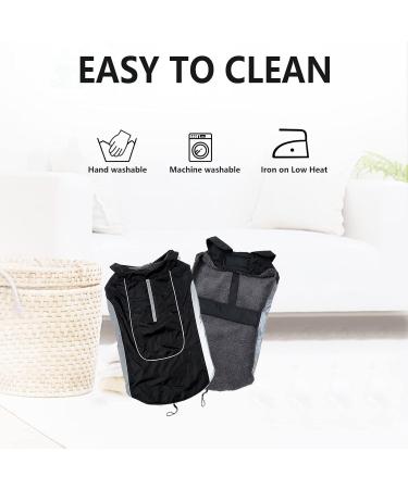 Morezi Waterproof Dog Coat with Harness Hole - Black, L Large (Back 40CM) - Buy Online on GoSupps.com