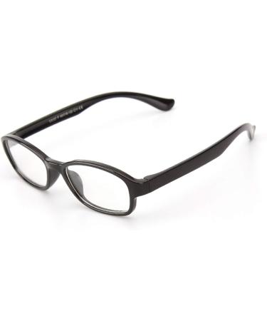 Children's Glasses Frame Without Prescription - Clear Lens for Boys & Girls Age 5-12 | Includes Glasses Case - Light Black - Buy Online on GoSupps.com