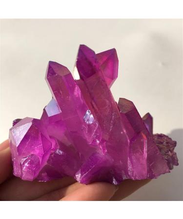 Natural Crystal Rough 156g Rare Beautiful Purple Flame Aura Quartz Crystal Cluster Specimen - Buy Online on GoSupps.com