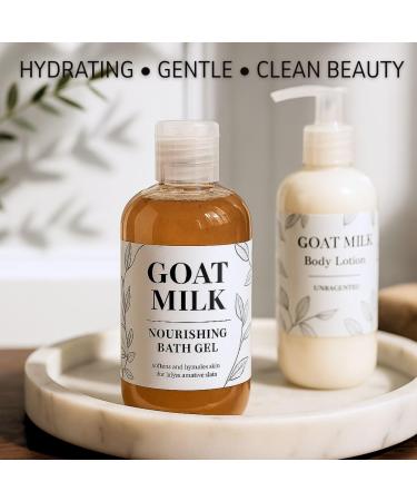 Nature Skin Shop Goat Milk & Coconut Body Wash - 8.5 Ounces - Nourishing & Hydrating Formula for Dry Sensitive Skin - Buy Online on GoSupps.com