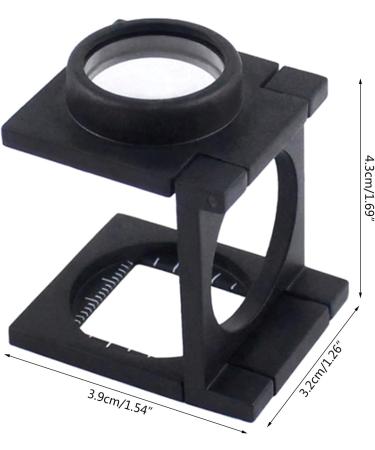 Magnifying Glass 10X Mini Three-Folding Magnifier Metal Magnifier Magnifying Glass with Scale for Textile Optical Pocket Magnifier for Reading Foldable Magnifier Loupe- with Scale for Textile Optical - Buy Online on GoSupps.com
