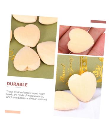 Ibasenice 250 Pcs Peach Herz Wooden Heart Beads & Spacer Pearls for DIY Jewelry Accessories - Unfinished Heart-Shaped Beads for Bracelets - Buy Online on GoSupps.com