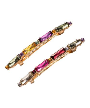 Beaupretty Rhinestone Bobby Pins - Colorful Crystal Hair Clips for Daily Fashion | 4pcs - Buy Online on GoSupps.com