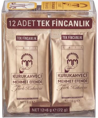  Kurukahveci Mehmet Efendi Mehmet Efendi Turkish Coffee Carton (144 sachets of 6g) - 1 portion - Buy Online on GoSupps.com