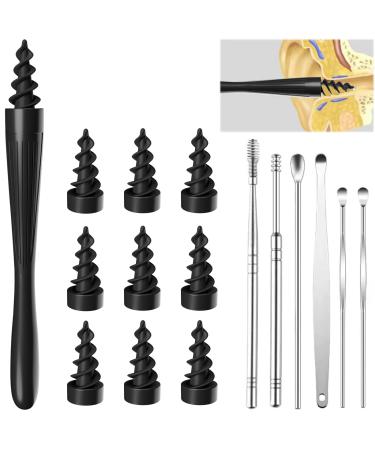 Ear Wax Removal Tool 2025 Ear Wax Removal Reusable and Washable Replacement Soft Silicone Tips for Cleaner Earwax Ear Wax Removal Kit Contains 7 Types of Ear Cleaner Tools