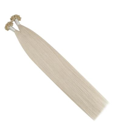 Moresoo Real Hair Bonding Extensions - 35cm U-Tip Keratin Blond #60 - Platinum 40g (1g/s) Extreme Quality - Buy Online on GoSupps.com