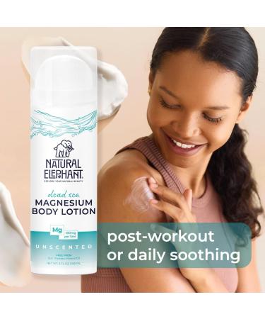 Natural Elephant Dead Sea Magnesium Lotion Vanilla Scented Body Moisturizer | Topical Magnesium with Dead Sea Minerals 5 oz (150 ml) - Buy Online on GoSupps.com