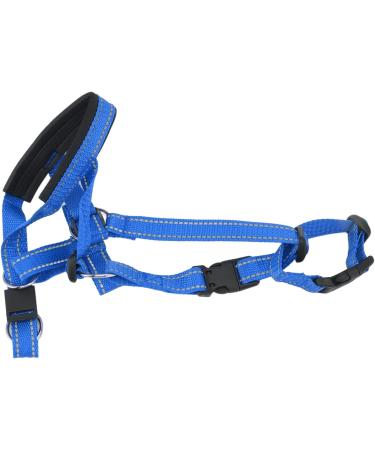 Dog Head Collar - Adjustable Pet Head Halter with Safety Strap for Leash Training - Size L Blue - Buy Online on GoSupps.com