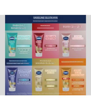 Vaseline Healthy Bright Gluta-Hya Serum Burst Lotion Smoothing Perfector 170 Ml with AHA + BHA + PHA Shed Old Skin Cells Reveals Smooth Glowing Skin From First Use - Buy Online on GoSupps.com