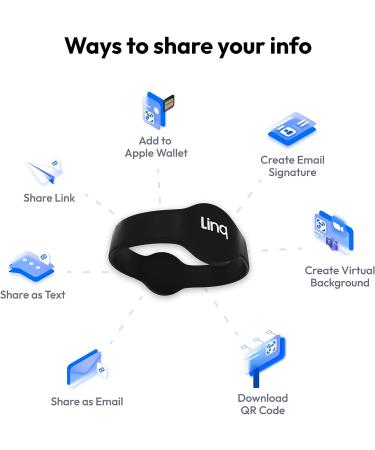 Linq Bracelet v3 - Smart NFC and QR Technology Band for Networking  Custom Links  Videos  and More (Black) - Buy Online on GoSupps.com