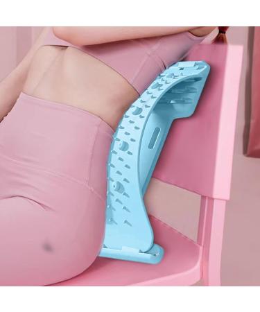 Back Arch Stretcher Lumbar Stretcher Ergonomic Massage Traction Board Nonslip 3 Levels Adjustable for Muscle Relaxation Men Women Athletes Blue - Buy Online on GoSupps.com