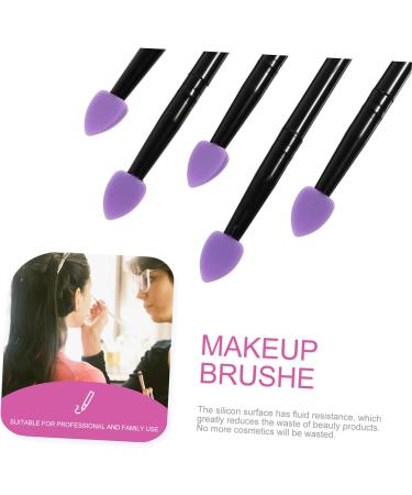 Balacoo 5pcs Silicone Eyeshadow Brush Creamy Eyeshadow Silicone Lip Applicator Make up Glitter Powder 13x1cm Purple - Buy Online on GoSupps.com