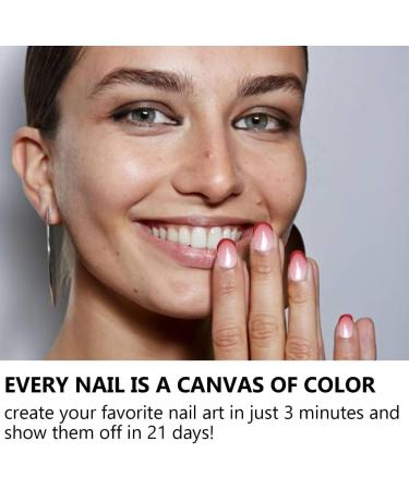 Semi Cured Gel Nails Stickers Full Wrap Nails Polish Strips French Style Gel Nail Strips Gradient Nail Wraps for Women JK333 - Buy Online on GoSupps.com