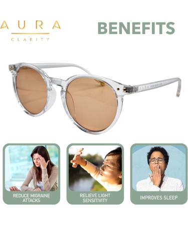 Aura Clarity Migraine Glasses - Blue Light Blocking FL-41 Shades for Men and Women - Buy Online on GoSupps.com