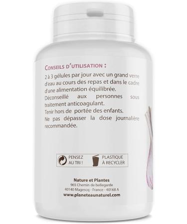 Organic Garlic 280mg - 200 Vegetable Capsules - Buy Online on GoSupps.com