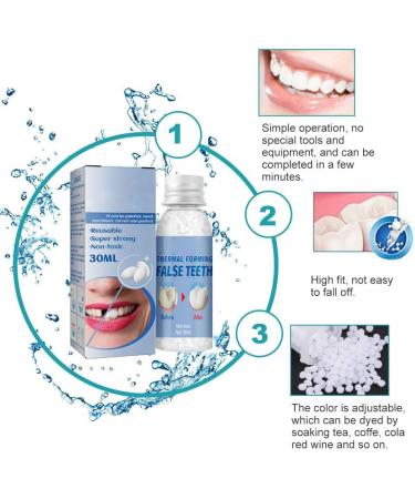 Flipped Warmth Provisional Dentures | Temporary Tooth Repair Kit | DIY Vampires Fake Dentures | Dental Prosthesis for Quick Fix - Buy Online on GoSupps.com