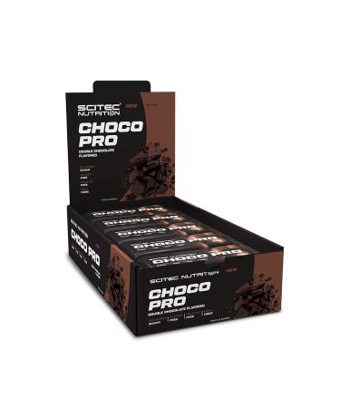 Scitec Nutrition Choco Pro - Gluten Free Protein Bar - 14g Protein per Slice - Source of Fibre - Palm Oil Free 20 * 50g Double Chocolate