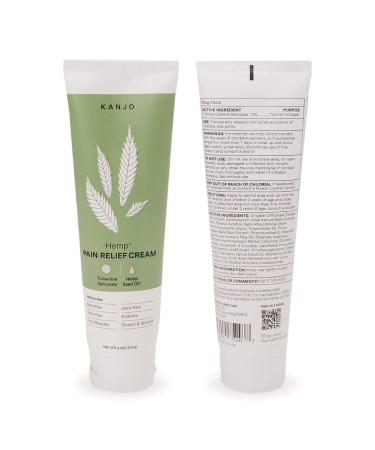 Kanjo FSA HSA Eligible Hemp Pain Relief Cream with Trolamine and Hemp Seed Oil for Back Neck Muscle and Joint Pain | Topical Cream for Arthritis Muscle Aches and Pains