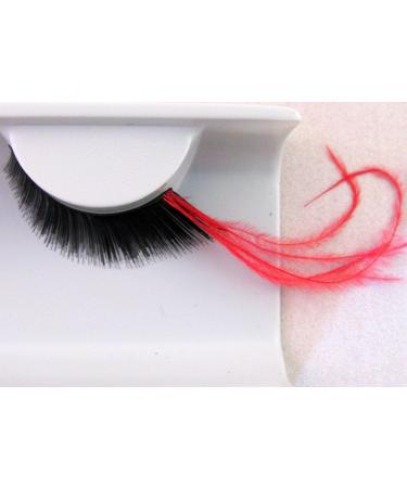 Eulenspiegel 000335 - Black Artificial Eyelashes with Long Red Springs + Eyelash Glue | Perfect for Carnival & Theme Parties - Shop Now! - Buy Online on GoSupps.com