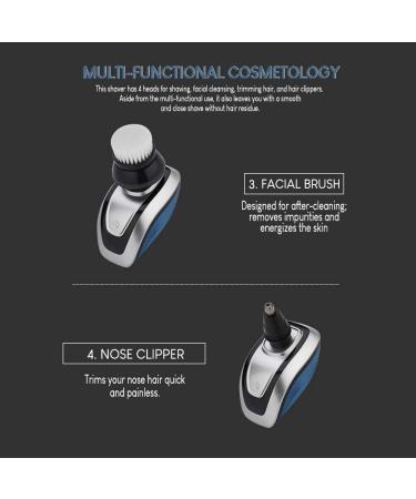 Head Shaver for Bald Men | Electric Skull Razor & 4-in-1 Grooming Kit | Waterproof Rechargeable Clipper & Trimmer (Silver - Buy Online on GoSupps.com
