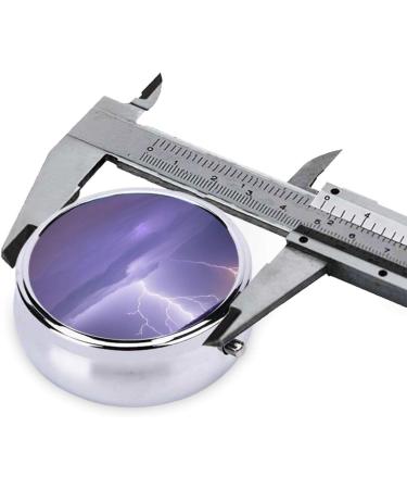 Lightning Storm Round Pill Box - 3 Compartment Portable Travel Organizer - Black Pill Box for International Shipping - Buy Online on GoSupps.com