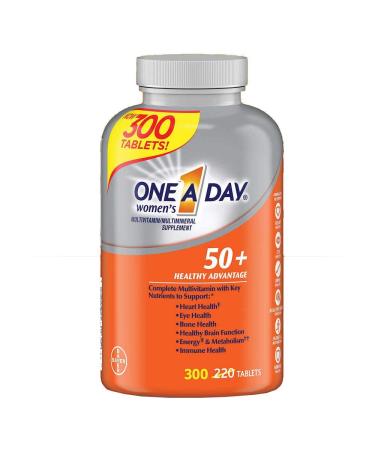 One A Day Women's 50+ Healthy Advantage Multivitamin 300 Tablets 300 Count (Pack of 1)