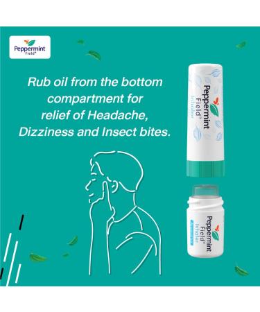 Peppermint Field Nasal Menthol Inhaler - Natural Aromatherapy Essential Oil Diffuser for Air Relief & Respiratory Wellness | Ship Worldwide - Buy Online on GoSupps.com