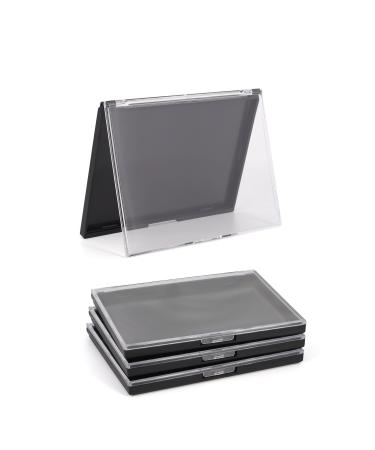 AJLTPA Magnetic Makeup Palette with Clear Top 3Pack Empty Eyeshadow Pan Dispensing Storage Box with 60Pcs Adhesive Metal Stickers for DIY Cosmetics Lipstick Blush Powder-5.7"x4.3"Palette Palette - 5.7"x4.3"