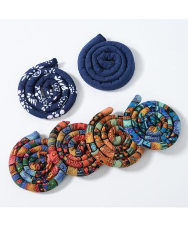 kawehiop Spiral Lock Hair Tie Colorful Embedded Long Ponytail Holders Curly Bohemian Style Curling Rod Ties Dreadlock Accessory Multicolor - Buy Online on GoSupps.com