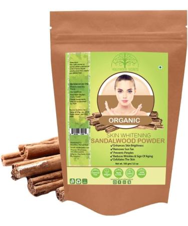JARA Hollywood Secrets 100 Pure Organic White Sandalwood Chandan Powder For Skin Whitening Face Pack 100g - Buy Online on GoSupps.com