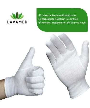 Buy Dermatest LAVAMED Extra Soft 100% Cotton Jersey Gloves - Premium Cosmetic Gloves (6 Pack) for Sensitive Skin - Ideal for Health and Beauty Use - Buy Online on GoSupps.com
