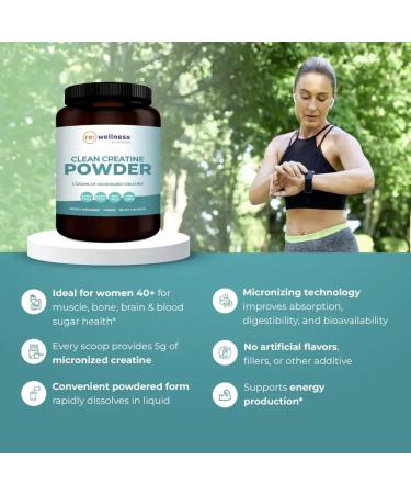 Reignite Wellness Clean Creatine Powder - Superior Absorption Muscle Recovery Brain Health & Energy Support (90 Servings) - JJ Virgin - Buy Online on GoSupps.com
