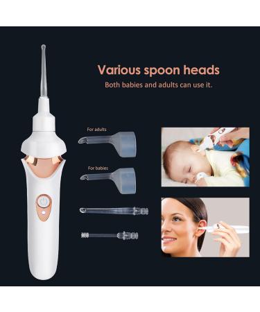 Electric Ear Scoop Rechargeable Led Ear Cleaning Tool Quiet Safe Low Noise Portable Ear Cleaner for Kids Adults Black - Buy Online on GoSupps.com