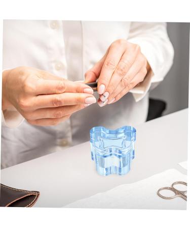 minkissy Glass Acrylic Nail Supplies Nail Dish for Acrylic Nails Nail Art Dish Cup Multi-function Manicure Cup Nail Dish Bowl with Lids Acrylic Nail Tools Nail Art Cup Major Accessories 7x5.6cm Blue - Buy Online on GoSupps.com