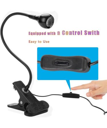 ASHATA UV Lamp 3W 5V 395nm with Gooseneck and Clamp - Multi USB Ultraviolet Light for Nail Curing, Phone Repair, Resin Curing & More - Buy Online on GoSupps.com