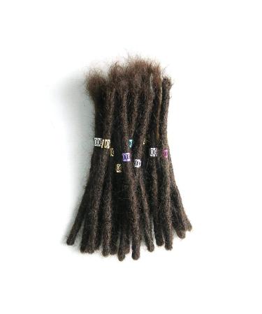 Real Hair Dreadlock Extensions - 20 Strands Handmade Crochet Locs (8 inch Dark Brown) - Buy Online on GoSupps.com