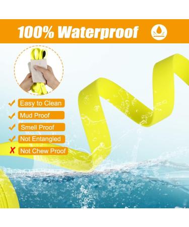 Vivifying 6m Waterproof Tow Line for Dogs - Padded Handle for Recall Training Hiking & Swimming - Ideal for Beach & Lake (Yellow) - Buy Online on GoSupps.com