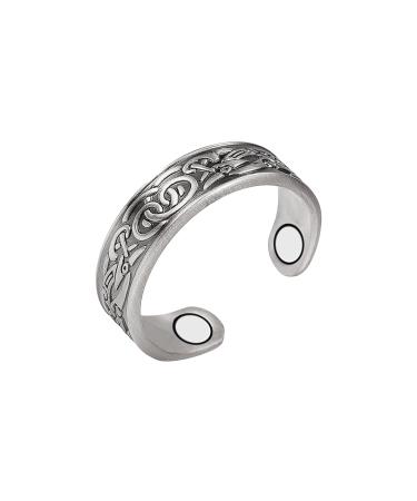 Magnetic therapy joint bone ring magnetic jewelry can relieve arthritis and migraines carry gift box (E)